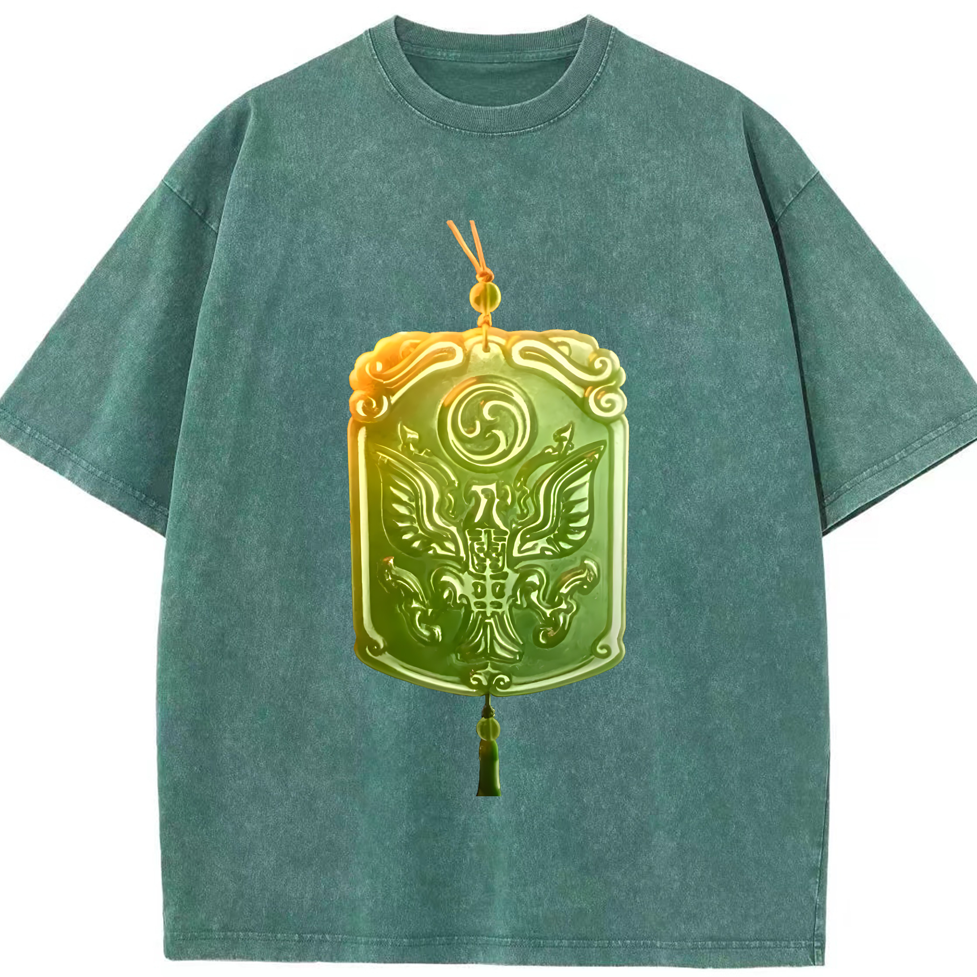 （画像用） Ne Zha 2 ナタ 魔童の大暴れ 綿100% ヴィンテージ風 半袖Tシャツ（フロントプリント）
